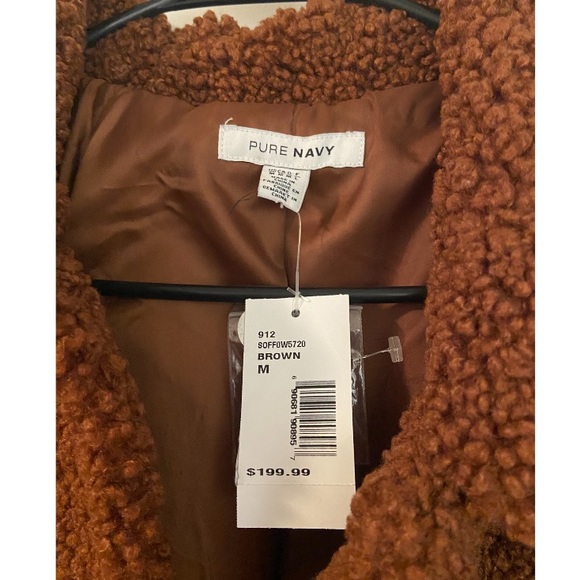 SOLD NWT Pure Navy Faux Fur Coat - Picture 3 of 5